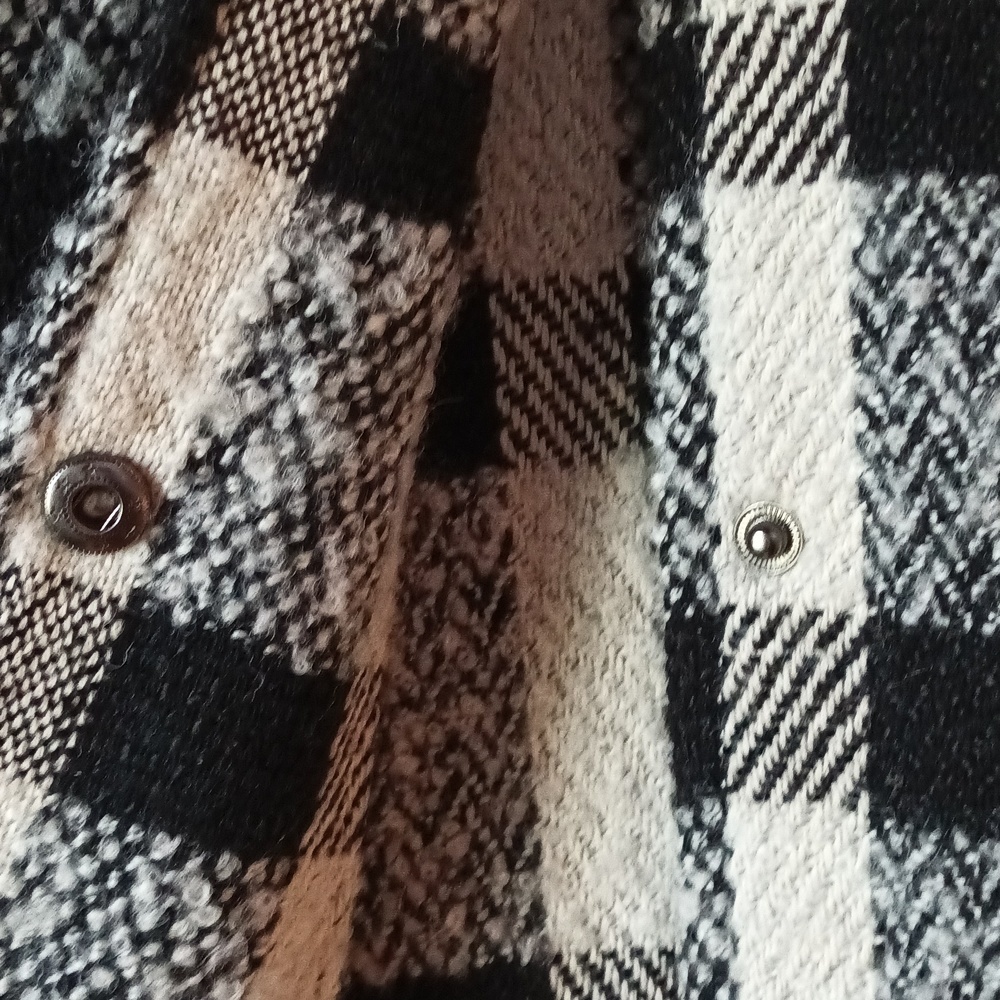 Steve Madden Eldridge shirt jacket shacket snaps pockets houndstooth… - Picture 5 of 11